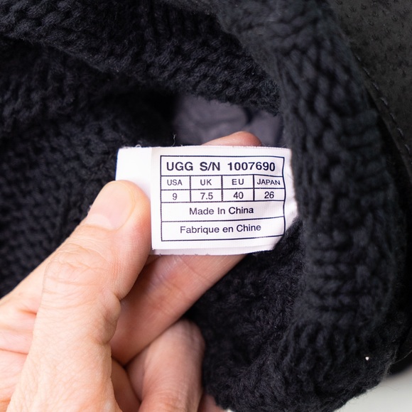 UGG Cassidee Knit Leather Brown Winter Boots  1007690 Buckle Pull On Womens 9 - Picture 5 of 10